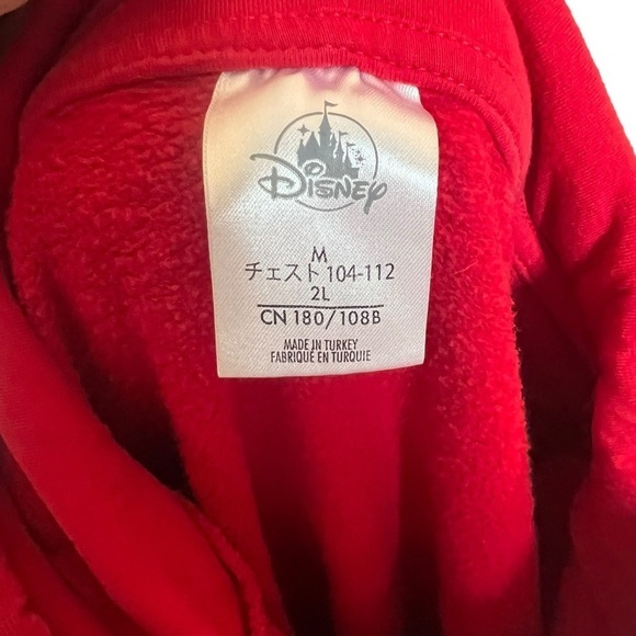 Disney Pixar Toy Story Pizza Planet Red Hooded Sweatshirt Unisex Design Medium - Picture 5 of 5